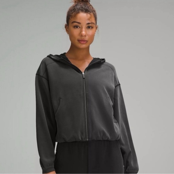 lululemon athletica Jackets & Blazers - Lululemon Softstreme Full Zip Hoodie Jacket Black Size 14 NWT